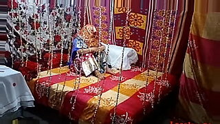 new indian marriage wifein saree removing on first night with husband saree