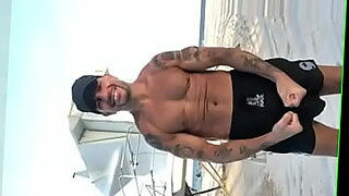 at the beach in bulging speedo my cock cums out