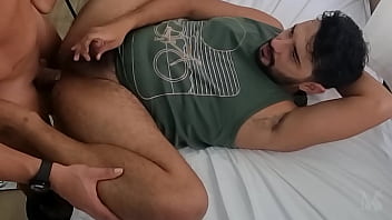 boy toy tied to bed and fucked