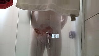 gir masturbates in public bathroom